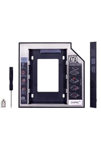 Alfais Al-4717 12.7mm Sata Hdd Harddisk Caddy Kızak Kutu Laptop Ssd Notebook Ikinci Hdd Takma