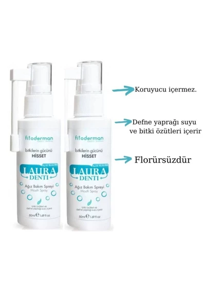 Fitoderman Lauradenti Diş Plak Önleyici,nefes Tazeleyici Ağız Bakım Spreyi 50 Ml 2'li Set - 2