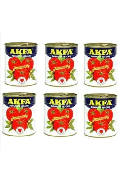 AKFA ÇAY Akfa Domates Salçası Teneke 6 X 830 G