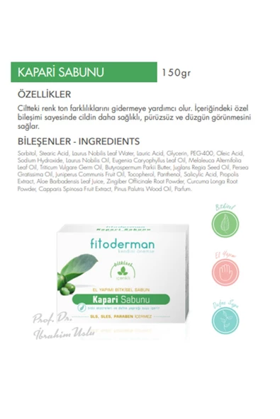Fitoderman Doğal Besleyici &nemlendirici Kapari Bakım Sabunu 150 gr