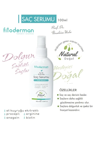 Fitoderman Doğal Besleyici, Saç Uzatıcı, Güçlendirici, Dökülme Karşıtı Bitkisel Saç Bakım Serumu 100 ml - 2