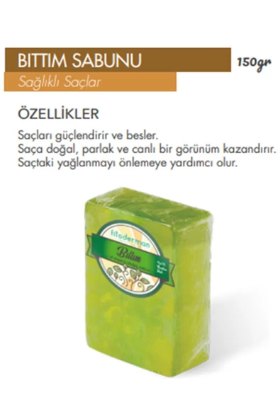 Fitoderman Hızlı Saç Uzatma Etkili Saç Dökülmesine Karşı Doğal Organik Bitkisel Bıttım Sabunu 150 gr