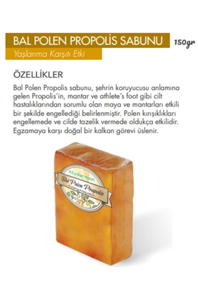 Fitoderman Akne Önleyici & Canlandırıcı Doğal Bal Polen Propolis Bakım Sabunu 150 gr