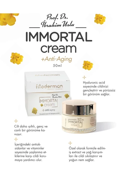 Fitoderman Immortal Yaşlanma Karşıtı, Nemlendirici Krem 50 ml - 2