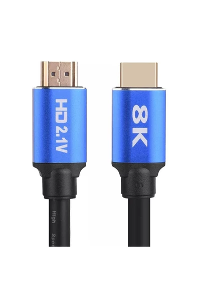 T18 8k Ultra Hd 2.1v 48gbps Altın Kaplama Hdmi Kablo Uhd 1.5 Metre Uyumlu