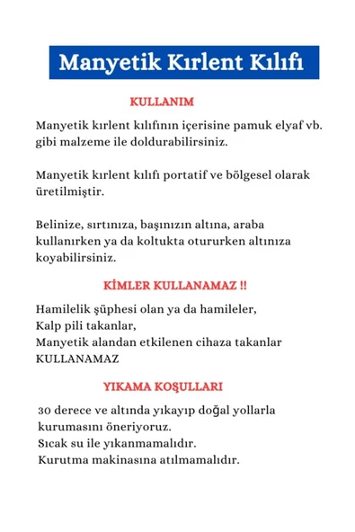 Fitoderman Manyetik Etkili Kırlent KILIFI - 3