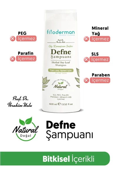 Fitoderman Defne Özlü ,keratin, Arginin, Biotin Katkılı Dökülme Karşıtı Bitkisel Defne Şampuanı - 4