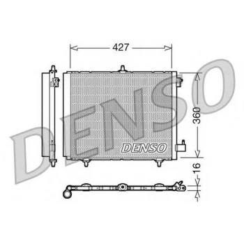 KLIMA RADYATORU C2 C3 C3 II C3 PLURIEL C3 III DS3 P208 P207 P1007 P2008 OLCU 420×374×16 - DENSO DCN21009