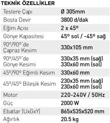 Scheppach HM140L 305mm Kızaklı Gönye Kesme Makinası - 3
