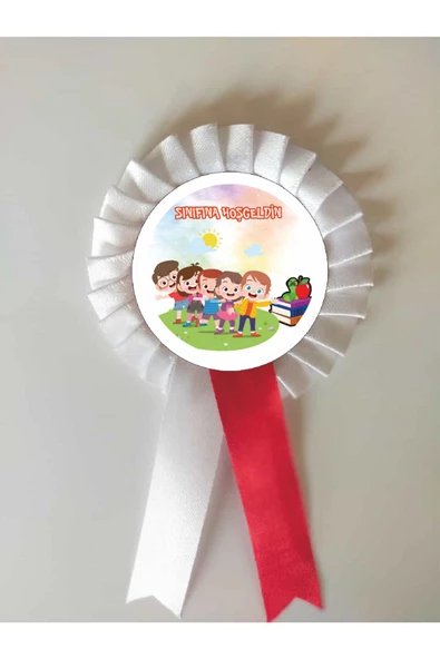 yıldızkurdelaankara Sınıfına Hoşgeldin Saten Kokart Rozet 25 Adet ürün görseli