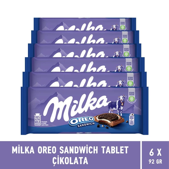 Milka Oreo Sandwich Tablet Çikolata 92 gr - 6 Adet - 2