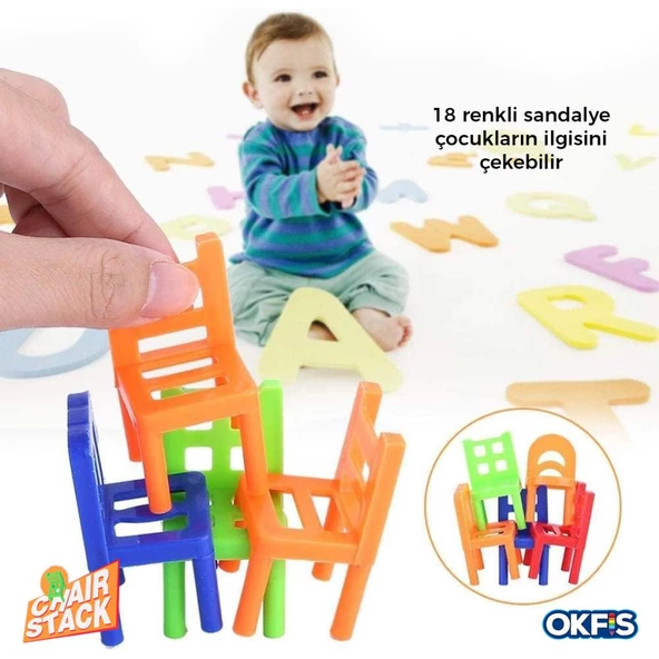 Chair Stack Eğitici Sandalye Denge Oyunu - 4