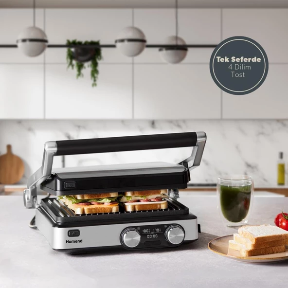 Homend Grilliant 1340H Tost Makinesi İnox