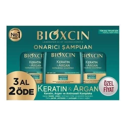 Bioxcin Keratin ve Argan Onarıcı Şampuan 300 ml - 3 Al 2 Öde