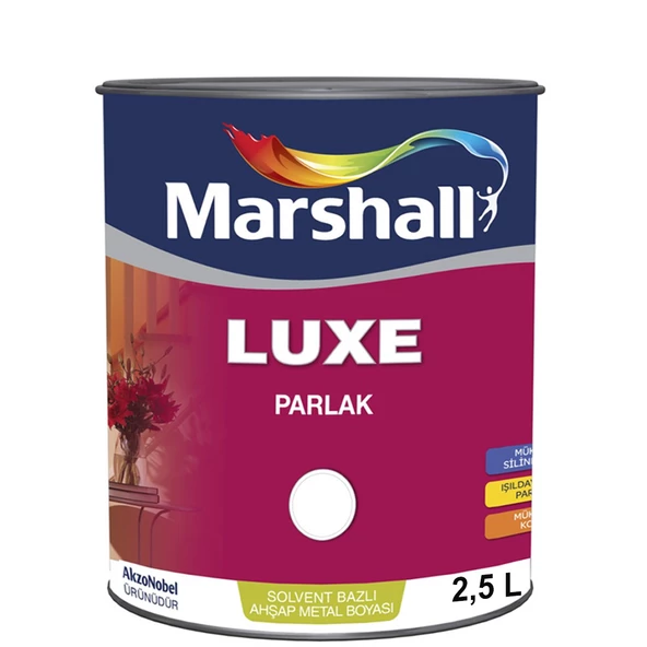 Marshall Luxe Parlak Yağlı Boya Beyaz 2.5 Lt 3,5 Kg ürün görseli