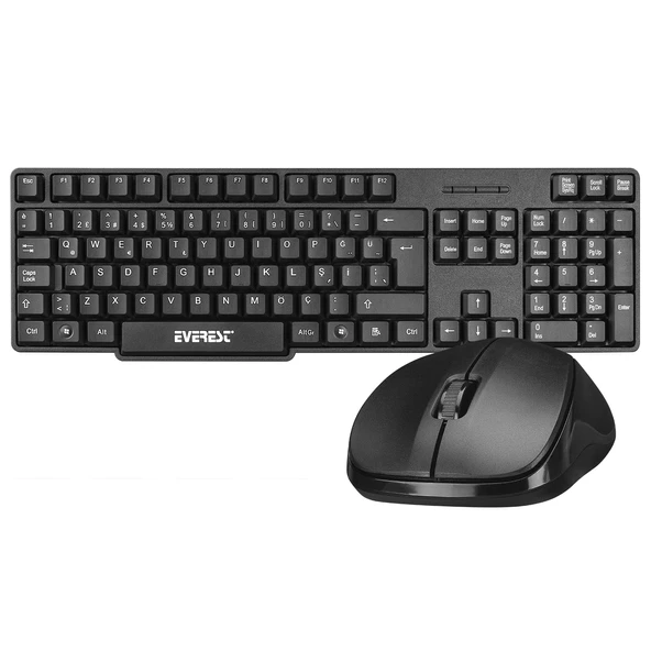 Klavye Mouse Set Q Kablosuz Everest KM-6852 Siyah