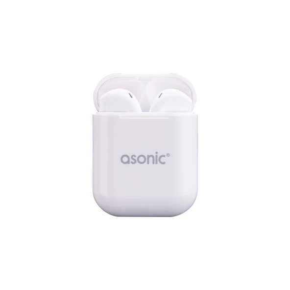 Kulaklık Bluetooth TWS AirPods Şarj Kutulu Asonic AS-TWS130 Beyaz