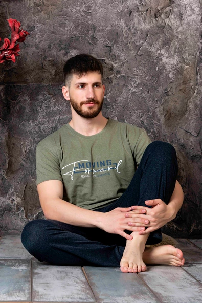 Nisanca Yazlık %100 Pamuk Kısa Kollu Erkek Pijama Takımı - 2