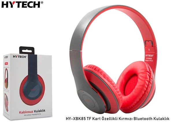 Kulaklık Bluetooth Sd Kart Destekli Hytech HY-XBK85 Kırmızı