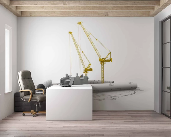 Mimari Gayrimenkul Emlak ve Gayrimenkul Duvar Kağıdı Baskı - Resim 3