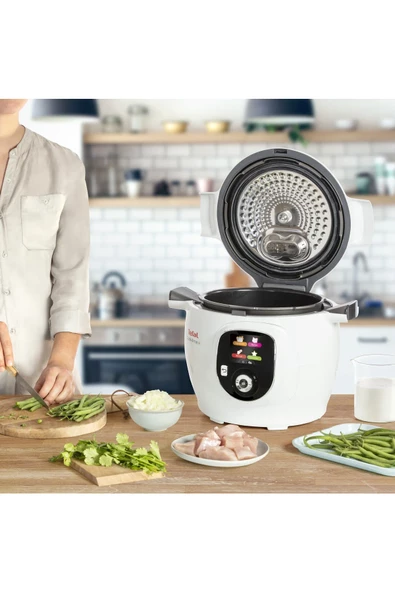 TEFAL Cook4me Akıllı Çoklu Pişirici, Multicooker, Yüksek Basınçlı Pişirici, 150 Tarif, Cy851130 - 3