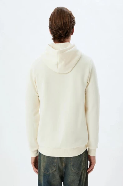 Koton Kapşonlu Sweatshirt Basic Pamuk Karışımlı - 4