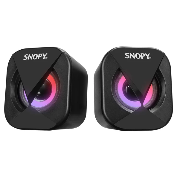 Hoparlör Speaker Usb 1+1 2W*2 Led Işıklı Snopy SN83U