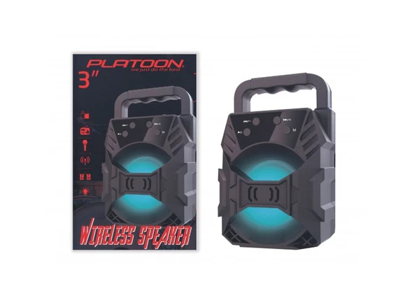 Hoparlör Bluetooth SD/USB Işıklı Platoon PL-4446