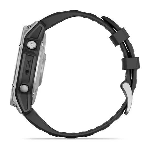 Garmin Fenix E – 47 mm AMOLED Paslanmaz Çelik Siyah Silikon Kayışlı - 8