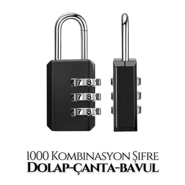 ModaCar 4 ADET Şifreli Mini Dolap Çanta Bavul Kilidi 20mm 720663 Toptan Paket