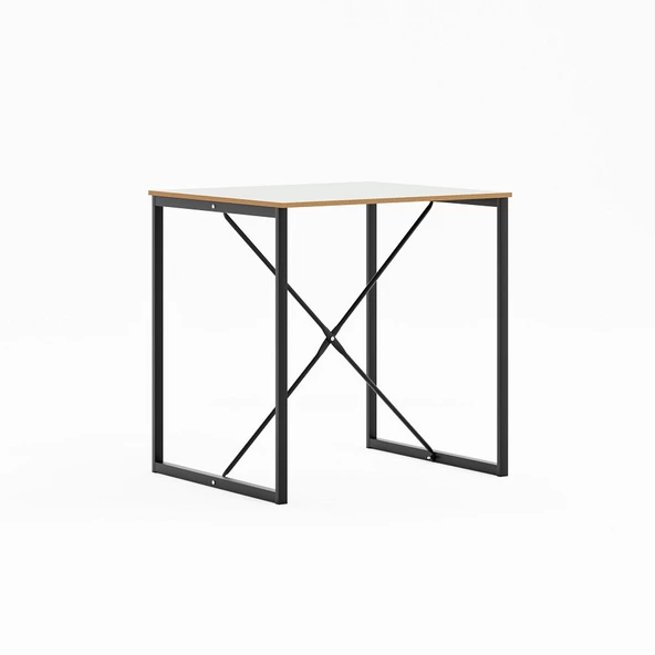 Eportatif Mutfak Masası 2 Kişilik Balkon Masa Takımı Beyaz 1490 - Resim 9