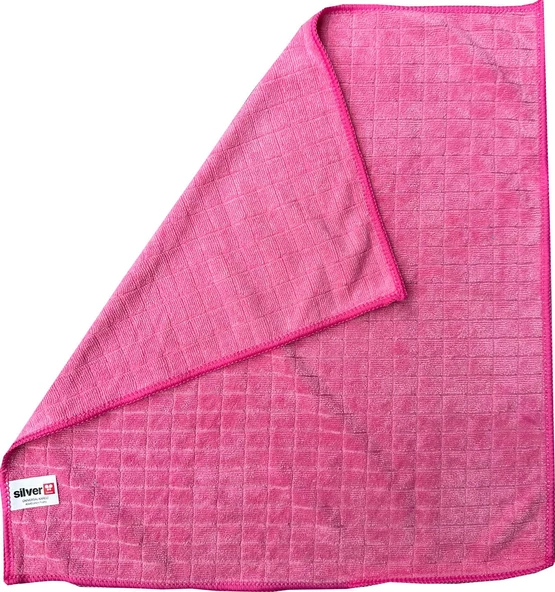 Silver Home Kareli Mikrofiber Temizlik Toz Cam Bezi -55 Gr. -300 Kalite -40x40 Cm. -20 Adetlik Paket - Resim 3