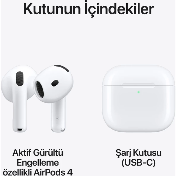 Apple Airpods 4- Aktif Gürültü Önleme Özellikli (Mxp93tu/A) - 9
