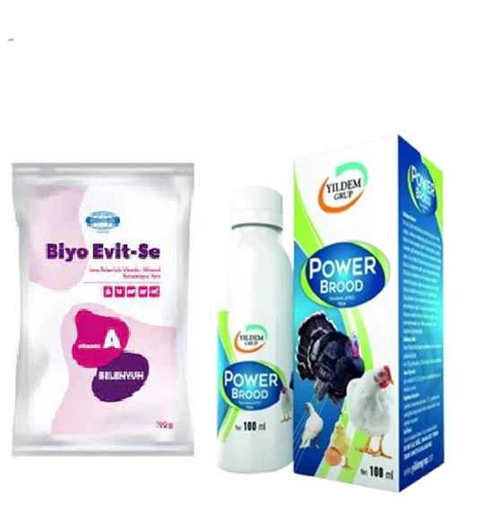 TAVUK VİTAMİN SETİ(Biyo Evit-se 100 gr " E Vitamin Selenyum "+Power Brood 100ml)