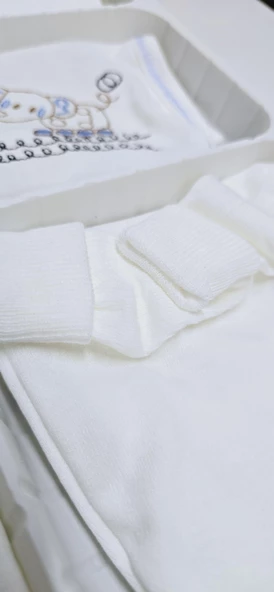 Fil Nakışlı Erkek Bebek Hastane Çıkışı 10 Parça - 4
