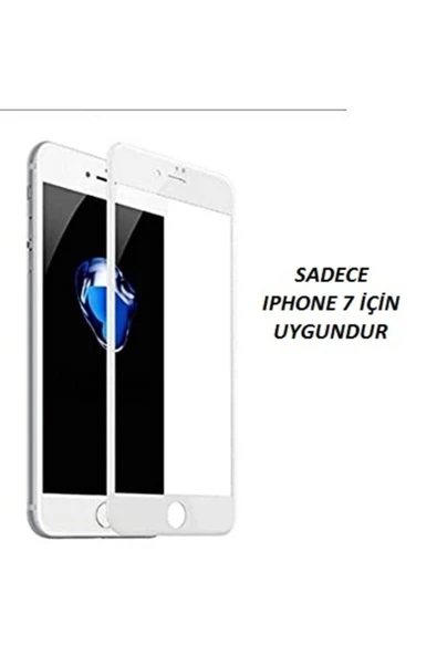 JACQUELYN Iphone 7 Beyaz Tam Kaplayan Ön Ekran Koruyucu-tempered Glass