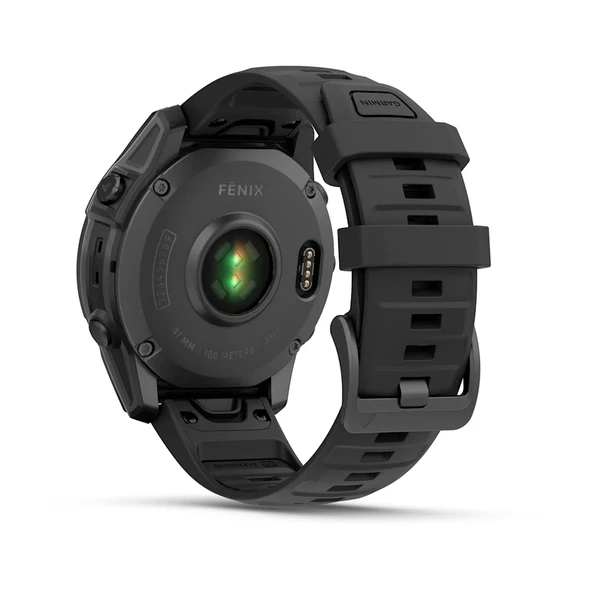Garmin Fenix E - 47 mm AMOLED Slate Gri Siyah Silikon Kayışlı - 8