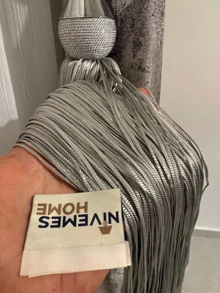 NİVEMESHOME GRİ SAÇAKLI GÜMÜŞ APARAT YENİ MODEL TAVAN TOPLAMA BRAÇOL - Resim 3