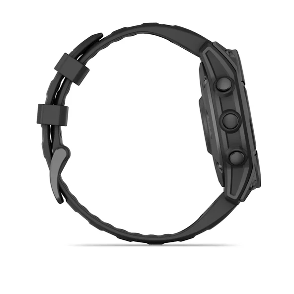 Garmin Fenix E - 47 mm AMOLED Slate Gri Siyah Silikon Kayışlı - 4