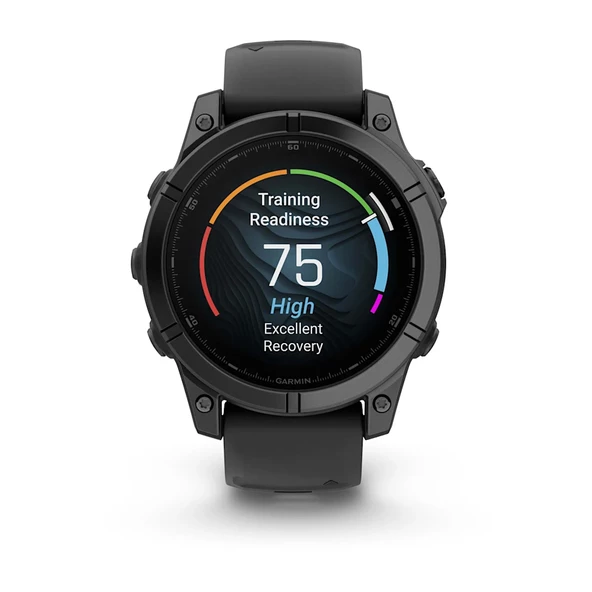 Garmin Fenix E - 47 mm AMOLED Slate Gri Siyah Silikon Kayışlı - 6