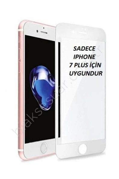 JACQUELYN Iphone 7 Plus Beyaz Tam Kaplayan Ön Ekran Koruyucu-tempered Glass