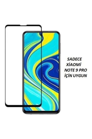 JACQUELYN Xiaomi Note 9 Pro Curve Tempered Glass Full Siyah Cam Ekran Koruyucu