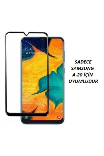 JACQUELYN Samsung A20 Tam Kaplayan Ön Ekran Koruyucu-tempered Glass