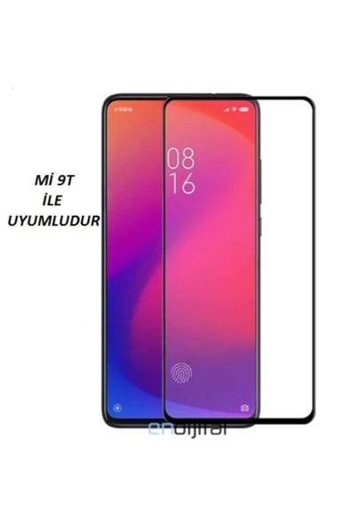 JACQUELYN Xiaomi Mi 9t Curve Tempered Glass Full Siyah Cam Ekran Koruyucu