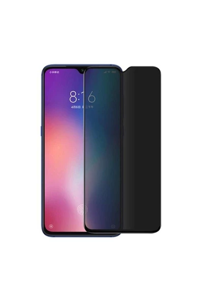 Powerfox Xiaomi Redmi 9c Uyumlu Kırılmaz Cam Privacy Hayalet Tam Kaplayan Ekran Koruyucu