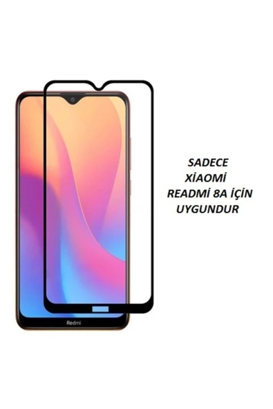 JACQUELYN Xiaomi Redmi 8a Curve Tempered Glass Full Siyah Cam Ekran Koruyucu