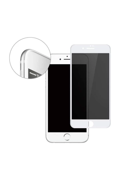 Powerfox Iphone 6s Plus Hayalet Cam Tam Kaplayan Kırılmaz Nano Teknoloji Beyaz