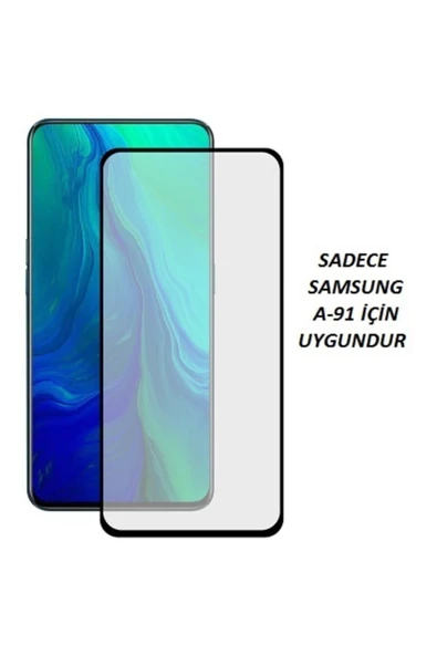 JACQUELYN Samsung A91 Tam Kaplayan Ön Ekran Koruyucu-tempered Glass