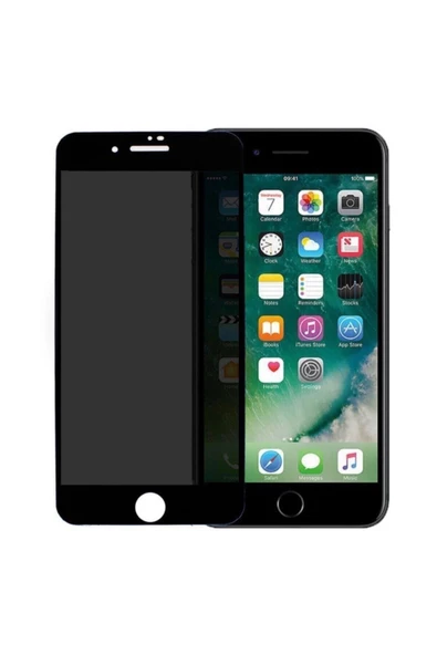 Powerfox For Apple Iphone 7 - 8 6d Kavisli Temperli Hayelet Ekran Koruyucu Siyah Kırılmaz Cam