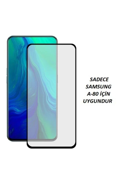 JACQUELYN Samsung A80 Tam Kaplayan Ön Ekran Koruyucu-tempered Glass